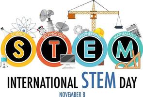 internationaler stammtag am 8. november logo banner vektor