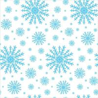 nettes weihnachtsnahtloses muster mit den schneeflocken lokalisiert auf weißem hintergrund. frohes neues jahr tapete und verpackung für saisonales design, textil, dekoration, grußkarte. handgezeichnete drucke und gekritzel vektor