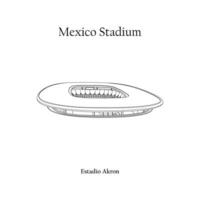 grafisk design av de estadio akron guadalajara stad. fifa värld kopp 2026 i förenad stater, Mexiko, och Kanada. mexico internationell fotboll stadion. vektor