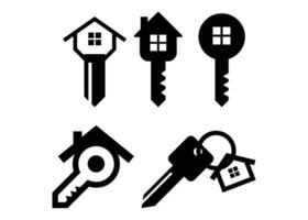 hus nyckel verklig egendom ikon design mall vektor