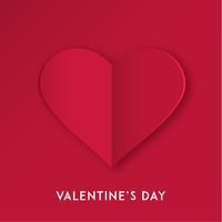 Liebesherz für Valentinstag oder andere Liebeseinladungskarten. Vektor