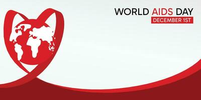 Welt AIDS Tag Hintergrund, Vektor mit Kopieren Raum Bereich. Design zum Banner, Poster, Sozial Medien, Flyer.