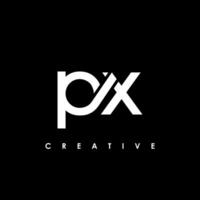 px brev första logotyp design mall vektor illustration
