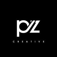 pz Brief Initiale Logo Design Vorlage Vektor Illustration