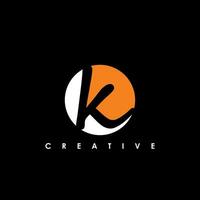 k Brief Initiale Logo Design Vorlage Vektor Illustration