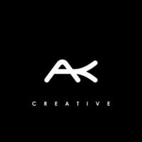 ak Brief Initiale Logo Design Vorlage Vektor Illustration