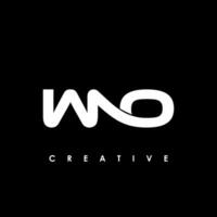 wno Brief Initiale Logo Design Vorlage Vektor Illustration