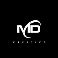 md Brief Initiale Logo Design Vorlage Vektor Illustration