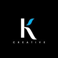 k Brief Initiale Logo Design Vorlage Vektor Illustration