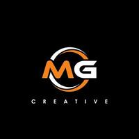 mg Brief Initiale Logo Design Vorlage Vektor Illustration