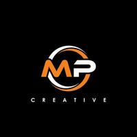 mp Brief Initiale Logo Design Vorlage Vektor Illustration