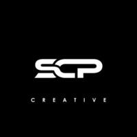 scp Brief Initiale Logo Design Vorlage Vektor Illustration