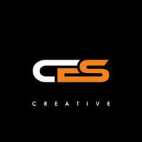 ces Brief Initiale Logo Design Vorlage Vektor Illustration