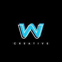 w Brief Initiale Logo Design Vorlage Vektor Illustration