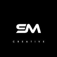 sm Brief Initiale Logo Design Vorlage Vektor Illustration