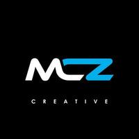 mcz Brief Initiale Logo Design Vorlage Vektor Illustration