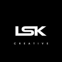 lsk Brief Initiale Logo Design Vorlage Vektor Illustration