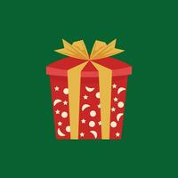 Weihnachten dekoriert Geschenk Box mit Band glücklich Neu Jahr Geschenk vektor