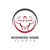 Fitness-Logo-Design-Vektor-Illustration-Symbol vektor