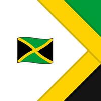 jamaica flagga abstrakt bakgrund design mall. jamaica oberoende dag baner social media posta. jamaica tecknad serie vektor