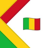 Mali Flagge abstrakt Hintergrund Design Vorlage. Mali Unabhängigkeit Tag Banner Sozial Medien Post. Mali Illustration vektor