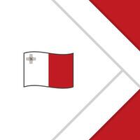 Malta Flagge abstrakt Hintergrund Design Vorlage. Malta Unabhängigkeit Tag Banner Sozial Medien Post. Malta Karikatur vektor