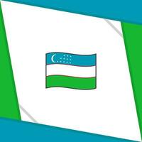 uzbekistan flagga abstrakt bakgrund design mall. uzbekistan oberoende dag baner social media posta. uzbekistan oberoende dag vektor