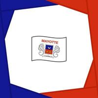 Mayotte Flagge abstrakt Hintergrund Design Vorlage. Mayotte Unabhängigkeit Tag Banner Sozial Medien Post. Mayotte Banner vektor