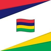 Mauritius Flagge abstrakt Hintergrund Design Vorlage. Mauritius Unabhängigkeit Tag Banner Sozial Medien Post. Mauritius Design vektor