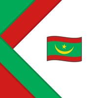 Mauretanien Flagge abstrakt Hintergrund Design Vorlage. Mauretanien Unabhängigkeit Tag Banner Sozial Medien Post. Mauretanien Illustration vektor