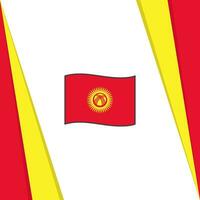 Kirgisistan Flagge abstrakt Hintergrund Design Vorlage. Kirgisistan Unabhängigkeit Tag Banner Sozial Medien Post. Kirgisistan Flagge vektor