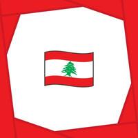 Libanon Flagge abstrakt Hintergrund Design Vorlage. Libanon Unabhängigkeit Tag Banner Sozial Medien Post. Libanon Banner vektor