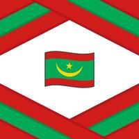 Mauretanien Flagge abstrakt Hintergrund Design Vorlage. Mauretanien Unabhängigkeit Tag Banner Sozial Medien Post. Mauretanien Vorlage vektor