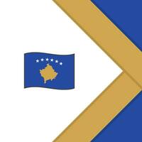 kosovo flagga abstrakt bakgrund design mall. kosovo oberoende dag baner social media posta. kosovo tecknad serie vektor