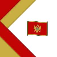 Montenegro Flagge abstrakt Hintergrund Design Vorlage. Montenegro Unabhängigkeit Tag Banner Sozial Medien Post. Montenegro Illustration vektor