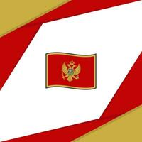 Montenegro Flagge abstrakt Hintergrund Design Vorlage. Montenegro Unabhängigkeit Tag Banner Sozial Medien Post. Montenegro vektor