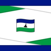 Lesotho Flagge abstrakt Hintergrund Design Vorlage. Lesotho Unabhängigkeit Tag Banner Sozial Medien Post. Lesotho Vektor