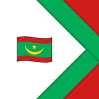 Mauretanien Flagge abstrakt Hintergrund Design Vorlage. Mauretanien Unabhängigkeit Tag Banner Sozial Medien Post. Mauretanien Karikatur vektor