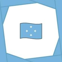 Mikronesien Flagge abstrakt Hintergrund Design Vorlage. Mikronesien Unabhängigkeit Tag Banner Sozial Medien Post. Mikronesien Banner vektor