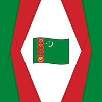 Turkmenistan Flagge abstrakt Hintergrund Design Vorlage. Turkmenistan Unabhängigkeit Tag Banner Sozial Medien Post. Turkmenistan Hintergrund vektor