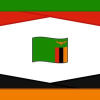 zambia flagga abstrakt bakgrund design mall. zambia oberoende dag baner social media posta. zambia vektor