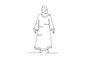 en kvinna bär islamic Kläder vektor