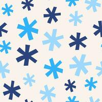 modern vinter- sömlös mönster med snöflingor vektor