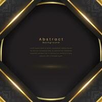 abstrakter schwarzer und goldener Luxushintergrund vektor