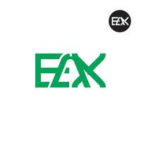 Brief eax Monogramm Logo Design vektor