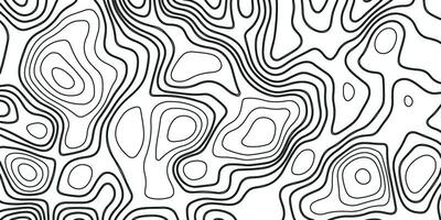 topografisch schwarz Linie Hintergrund. abstrakt Muster mit Linien vektor