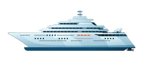 Ozean Kreuzfahrt Schiff Vektor Illustration isoliert auf Weiß Hintergrund