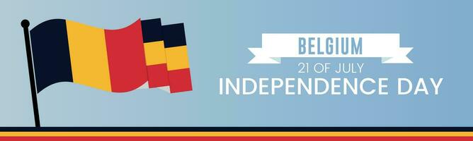 Belgien glücklich National Tag Feier Banner Vektor Illustration