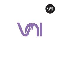 Brief vmi Monogramm Logo Design vektor