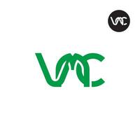 brev vmc monogram logotyp design vektor